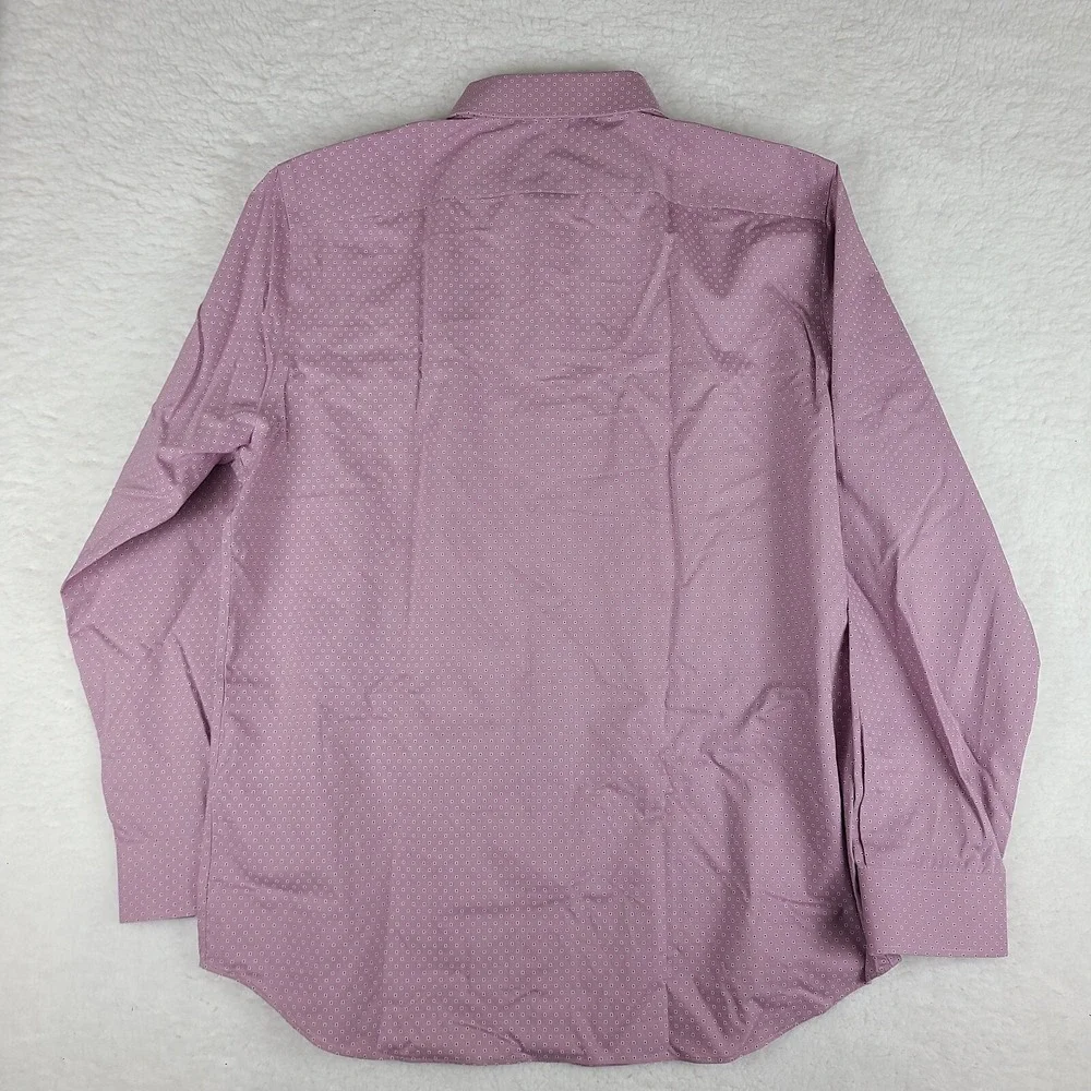 Banana Republic Shirt‎ Mens XL Purple White Slim Fit Non Iron Dress Button Up